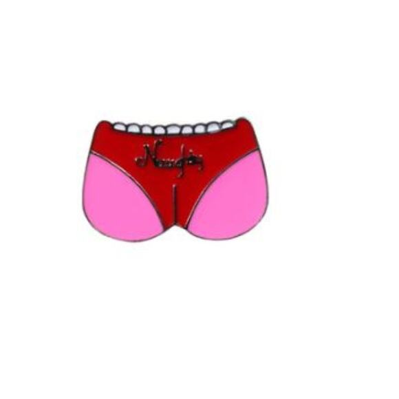 Naughty Bikini Bottom Pin Brooch - Picture 1 of 2